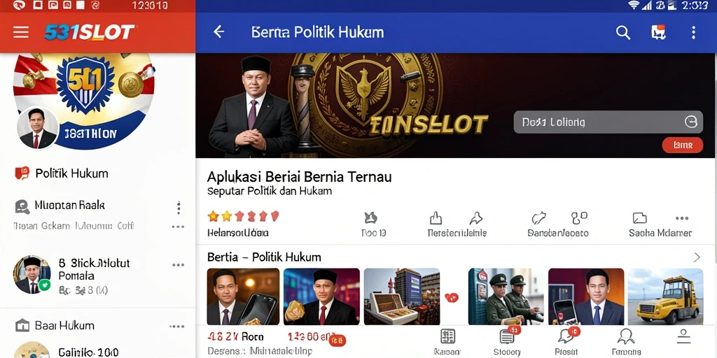 Tampilan antarmuka aplikasi 531SLOT yang informatif dan menarik.