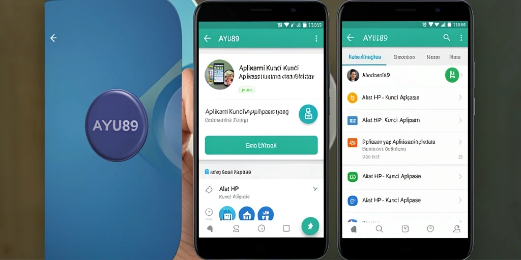 Antarmuka pengguna AYU89 menampilkan fungsi kunci aplikasi yang intuitif.