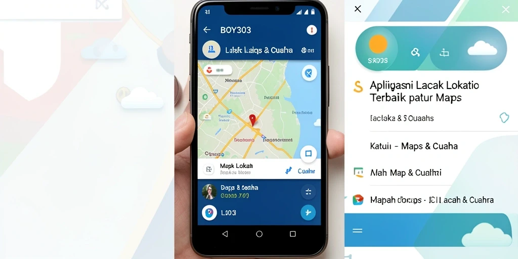 Antarmuka BOY303 menampilkan peta dan fitur lacak lokasi yang intuitif.