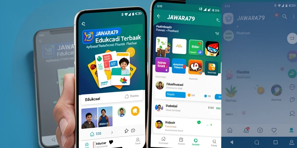 Tampilan antarmuka aplikasi Flashcard JAWARA79 yang menarik dan fungsional.