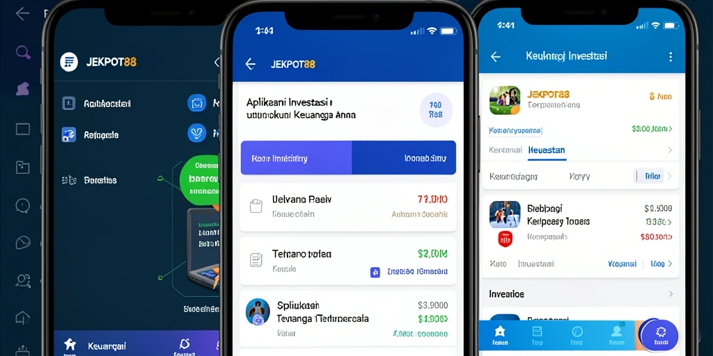 Tampilan utama JEKPOT88 dengan fitur investasi yang mudah diakses.