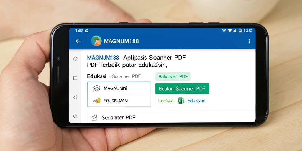 Tampilan antarmuka MAGNUM188 yang sederhana dan fungsional untuk Scanner PDF.