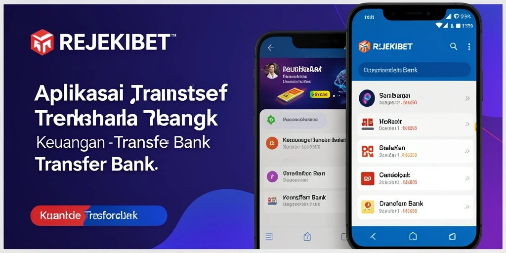 Antarmuka pengguna REJEKIBET yang sederhana dan fungsional untuk Transfer Bank.