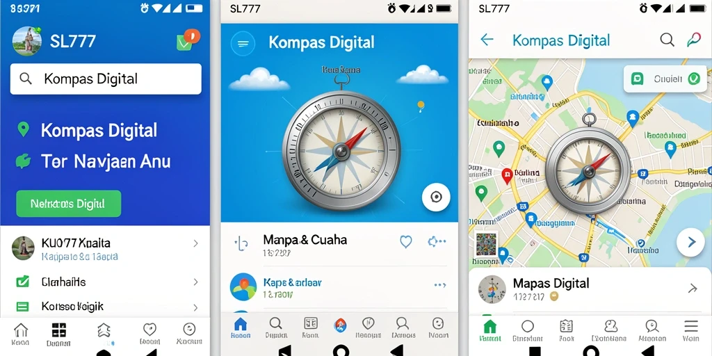 Antarmuka SL777 menampilkan kompas digital yang user-friendly dan akurat.