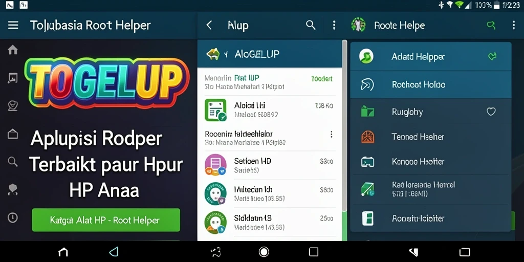 Antarmuka utama TOGELUP yang mudah digunakan untuk Root Helper.